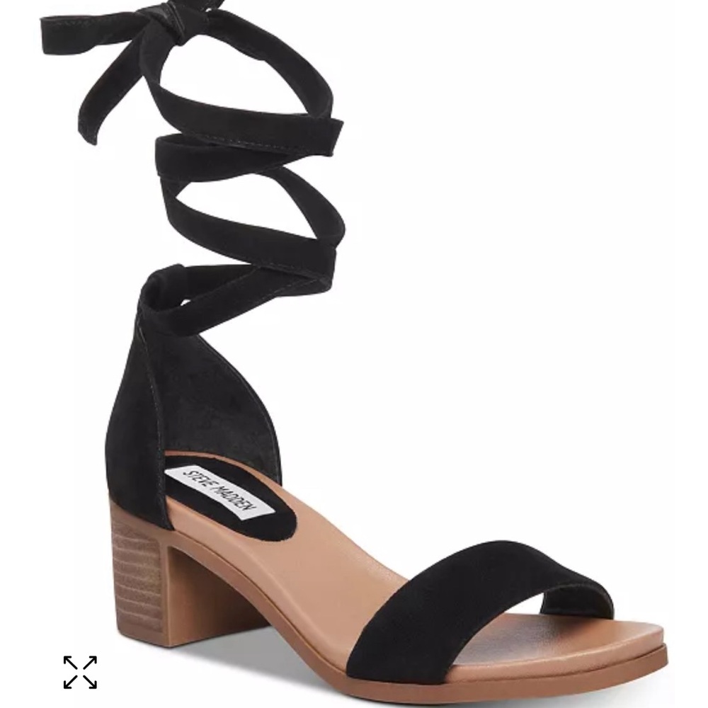 Steve Madden Suede Lace Up Heel Sandal Size 7